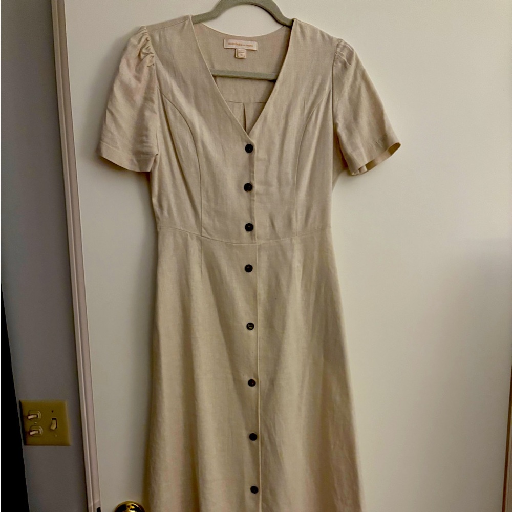 Monteau Los Angeles Linen Midi Dress